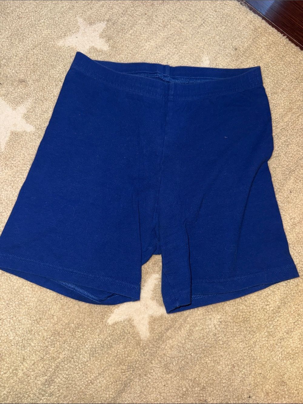 Basic Blue Stretch Shorts American Apparel Size Small - Blue Cotton Biker Shorts